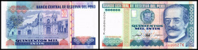 Lot 2 Stück: 500.000 Intis 21.12.1989, Dfa. BdeM, P-147. I