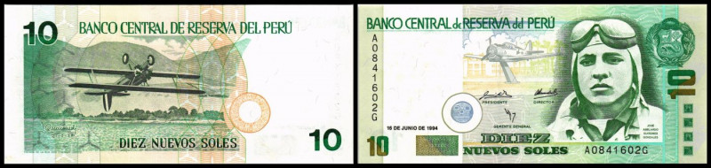 Währungsreform – 1 Nuevo Sol = 1 Million Intis. 10 N.Soles 16.6.1994, Dfa. TdlR,...