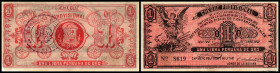 Iquitos Revolution Guill. Cervantes. Lot 4 Stück: 50 c/1 Sol, 1 Sol,. ½, 1 Libra 1.10.1921, P-S603/606b, 4 Scheine. III