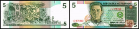 Lot 3 Stück: 5 Pesos o.D.(1995-), Stern vor KN (repl. note) zu P-180. I
