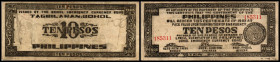 10 Pesos 1942, Rs. 3 Sugn. P-S137h, P. weiß. I/II