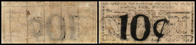 Salcedo, Samar Prov. (AUSA) militärische Ausgabe. 10 cent. 22.2.1943, Guerilla Curr. WW II, SMR-782, P-S1101? Rs leer. III