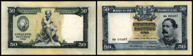 Escudo System ab 1915. 50 Escudos 28.4.1953/Ch.7, P-160. III+