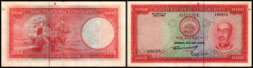 1000 Escudos 30.4.1964, Sign.8(Tabelle Timor) P-43a, kl. Rostflecken. III/IV