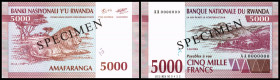 Lot 2 Stück: 5000 Francs 1.12.1994, P-25s. I