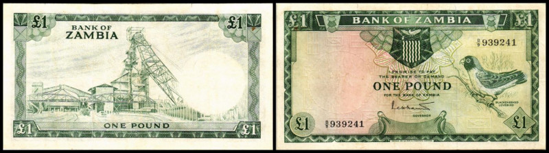 1 Pfund o.D.(1964) P-2, kl. Randeinriß, 2 Heftl.. III-