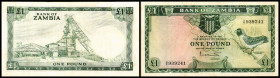 1 Pfund o.D.(1964) P-2, kl. Randeinriß, 2 Heftl.. III-