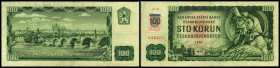 100 Kronen 1961(1993 Kl.M. auf Cz.91a) Ser.G, P-17. IV