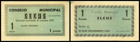 1 Peseta 1937 Serie C, blanko. II