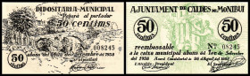 Caldes de Montbui AJ. Lot 2 Stück: 50 cent. 1937. I