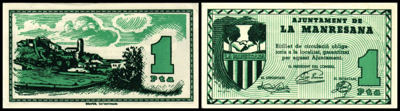 Manresana AJ. 1 Peseta o.D.(1937). I-