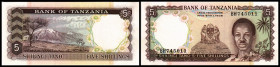 Lot 2 Stück: 5 Shillings o.D.(1966, Sign.1) P-1a. I