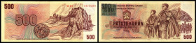 Tschechische Republik. 500 Kronen 1973(P-93) m.Marke(1993) Ser.W, P-2. II