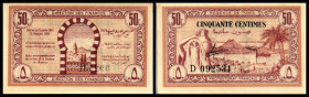 Regence de Tunis / Direction des Finances. 50 Centimes Dec.15.7.1943/1362, P-54. I-