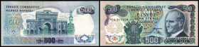 500 Lira o.D.(1974, Sign. E-O gleich) Ser.M(Pu-C78) P-190, min. Randeinriß. I-