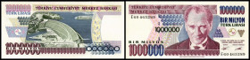 Lot 5 Stück: 1 Million Lira o.D.(1995, Sign. A-G gleich, Wz. Typ 1) Ser. E, F(Pu-C118) P-209. I