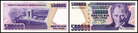 Lot 9 Stück: 500.000 Lira o.D.(1997, Sign. H-M gleich, Wz. Typ 2) Ser. H, I, L(Pu-C117)P-212. I