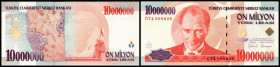 10 Mio. Lira o.D.(1999, Sign. A-H gleich) Ser.D(Pu-C123) P-214. I