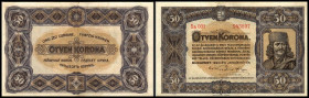 50 Kronen 1920, Ser. u.KN rot, P-62. II-