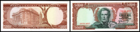 Lot 2 Stück: 5000 Pesos o.D.(1967, Sign.Titel 2) Serie C, P-50b. I