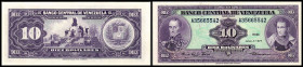 Banco Central. 10 Bolivares 7.6.1977, Ser.A, KN 8st., P-51f. I