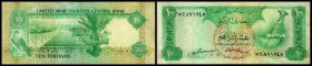 Central Bank. Lot 2 Stück: 10 Dirhams o.D.(1982) P-8a. III