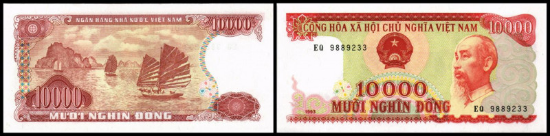 Lot 3 Stück: 10.000 Dong 1993, P-115a. I
