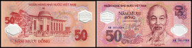 50 Dong 2001, 50 Jahre Nat.Bank, P-118, Plastik. I
