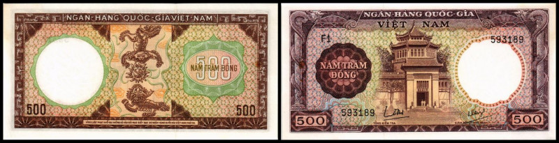 500 Dong o.D.(1964) P-22a, 2 Heftl.. I-