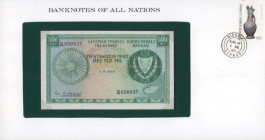 Central Bank. 500 Mils 1.9.1979, P-42c, im Ersttagkuvert mit BM. I