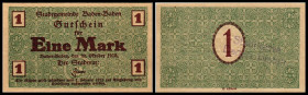 Baden-Baden. 1,2,5,20,50 Mark. mit Ggstpl.
I
