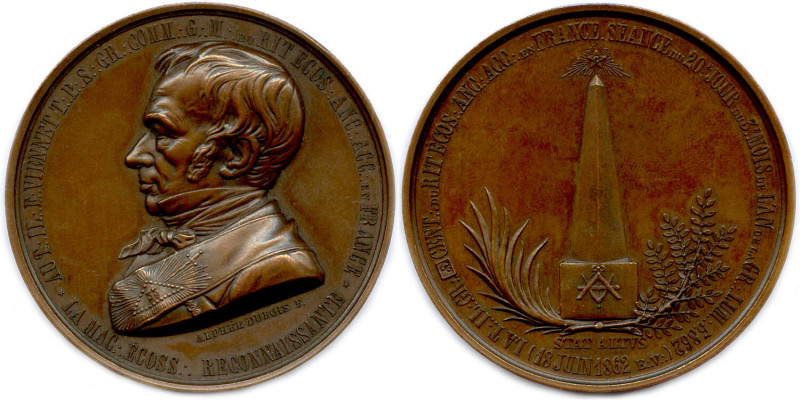 SUPRÊME CONSEIL - VIENNET 1862.
★ AU T ∴ IL ∴ F ∴ VIENNET T ∴ P ∴ S ∴ GR ∴ COMM ...