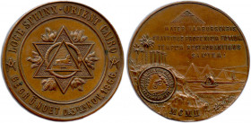 ÉGYPTE - LE SPHINX DU CAIRE 1902
(compas et équerre) LOGE SPHINX • ORIENT CAIRO compas et équerre GEGRUNDET D.3 TEN NOV. 1886. Étoile de David ou Scea...