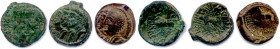 GAULE 
TROIS monnaies en bronze 
REMI Région de Reims aux trois bustes accolés. 
DT 593 ; Scheers Traité 519-520 ; Scheers, Lyon, 1010-1011
Très beaux...