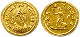 CARIN Caesar Marcus Aurelius Carinus Augustus 
fils de Carus et frère de Numérien 
juillet/août 283 - mars 285
M AVR CARINVS NOB CAES. Son buste lauré...