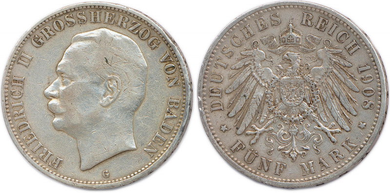 ALLEMAGNE - BADE - FRÉDÉRIC II Grand duc 
28 septembre 1907 - 22 novembre 1918
5...