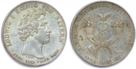 ALLEMAGNE - BAVIÈRE 
LOUIS Ier Roi 13 octobre 1825 - 20 mars 1848
Thaler argent de Convention 1827 Munich. 
(28,08 g)
 Dav 559
Très beau.