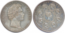 ALLEMAGNE - BAVIÈRE 
LOUIS Ier 1825-1848
Thaler argent 1828 Munich. 
(27,69 g)
 Dav 563
Très beau.