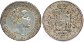 ALLEMAGNE - PRUSSE - GUILLAUME III Roi 
16 novembre 1797 - 7 juin 1840
Thaler argent 1825 A = Berlin. 
(22,13 g) 
 Dav 763
T.B.