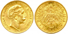 ALLEMAGNE - PRUSSE - GUILLAUME II 1888-1918
20 Mark or 1913 A = Berlin. (7,98 g) 
 Fr 3831
Très beau.