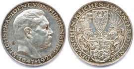 ALLEMAGNE - WEIMAR République 1918-1933
Médaille en argent. 
(24,95 g) 
Nettoyé. Très beau.