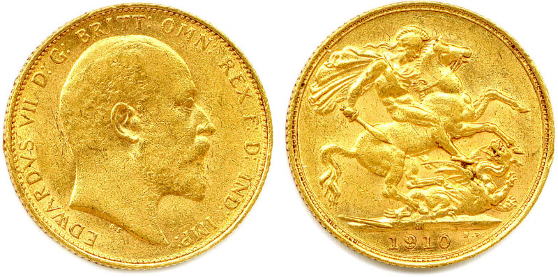 AUSTRALIE - ÉDOUARD VII 
22 janvier 1901 - 6 mai 1910
Souverain or 1910 Melbourn...