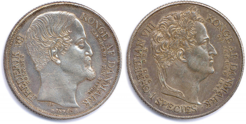 DANEMARK - FRÉDÉRIC VII 
20 janvier 1848 - 15 novembre 1863
et CHRISTIAN VIII 
3...