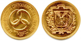 RÉPUBLIQUE DOMINICAINE 1844-
30 Pesos or 1974. (11,78 g) 
Fr 2
Flan brillant. Superbe.