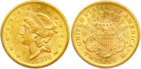 ÉTATS-UNIS D’AMÉRIQUE 
20 Dollars or (Liberté) 1876 San Francisco. (33,48 g) 
Fr 174
T.B.