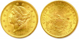 ÉTATS-UNIS D’AMÉRIQUE 
20 Dollars or 1895 Philadelphie. (33,53 g) 
Fr 177
Très beau.