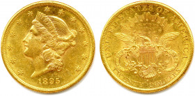 ÉTATS-UNIS D’AMÉRIQUE 
20 Dollars or 1895 S = San Francisco. (33,52 g) 
Fr 178
Très beau/Superbe.