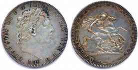 GRANDE-BRETAGNE - GEORGE III 
1760-1820
Couronne argent 1819 Londres. 
(28,37 g)
Dav 103
Nettoyé. Très beau.