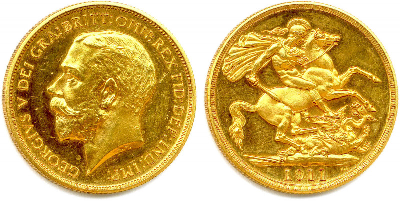 GRANDE-BRETAGNE - GEORGE V 
Windsor 6 mai 1910 - 20 janvier 1936
2 Pounds or 191...