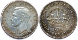 GRANDE-BRETAGNE 
COMMONWEALTH - GEORGE VI 
11 décembre 1936 - 6 février 1952
Couronne argent 1937 Melbourne. 
(28,80 g)
KM 34
T.B.